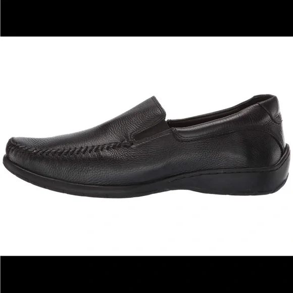 Johnston & Murphy Black Leather Crawford Venetian